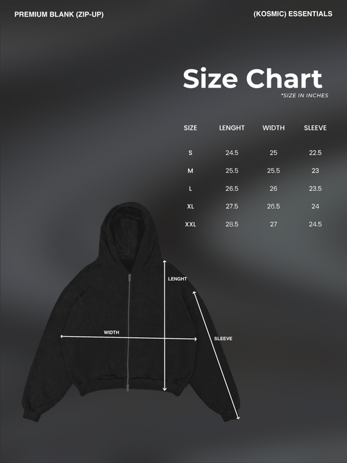 PREMIUM BLANK ZIP-UP (clearance sale)